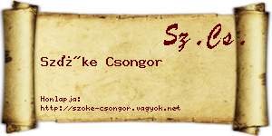 Szőke Csongor névjegykártya