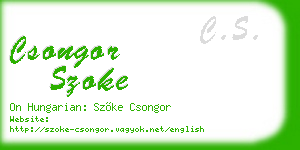 csongor szoke business card
