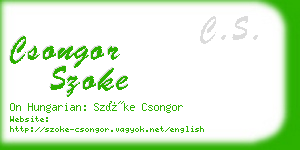 csongor szoke business card